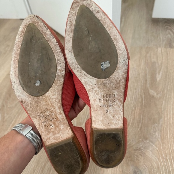 Eileen Fisher Asha-Su Suede Pink Flats in Spice, size 8 - Picture 10 of 10